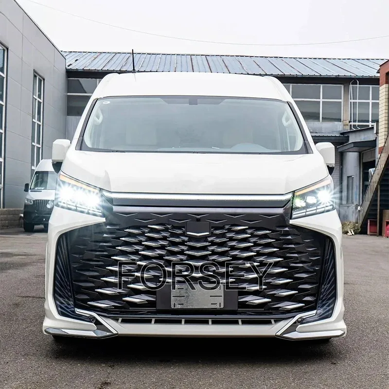 2024 LM350 Design 2019 Body Kit-2023 Hiace 2024 New Kaiser Crown Auto Bumper Light Emitting Diode Light Spoiler