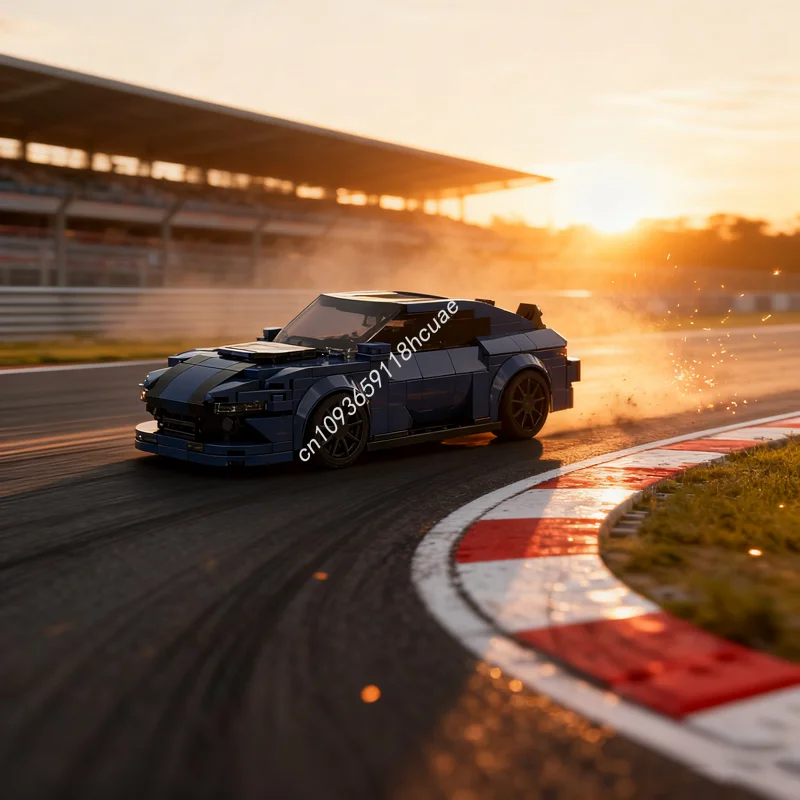 

357 шт. MOC Dodge Charger City Champions, модель здания, рождественские подарки, блоки, архитектура, сборка, образовательная игрушка, детский день рождения