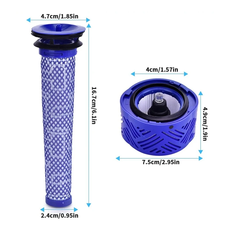 Детали фильтра, аксессуары для Dyson V6 Absolute Total Clean, беспроводная палка, вакуумные HEPA-фильтры, часть 966741 -01 & 965661 -01