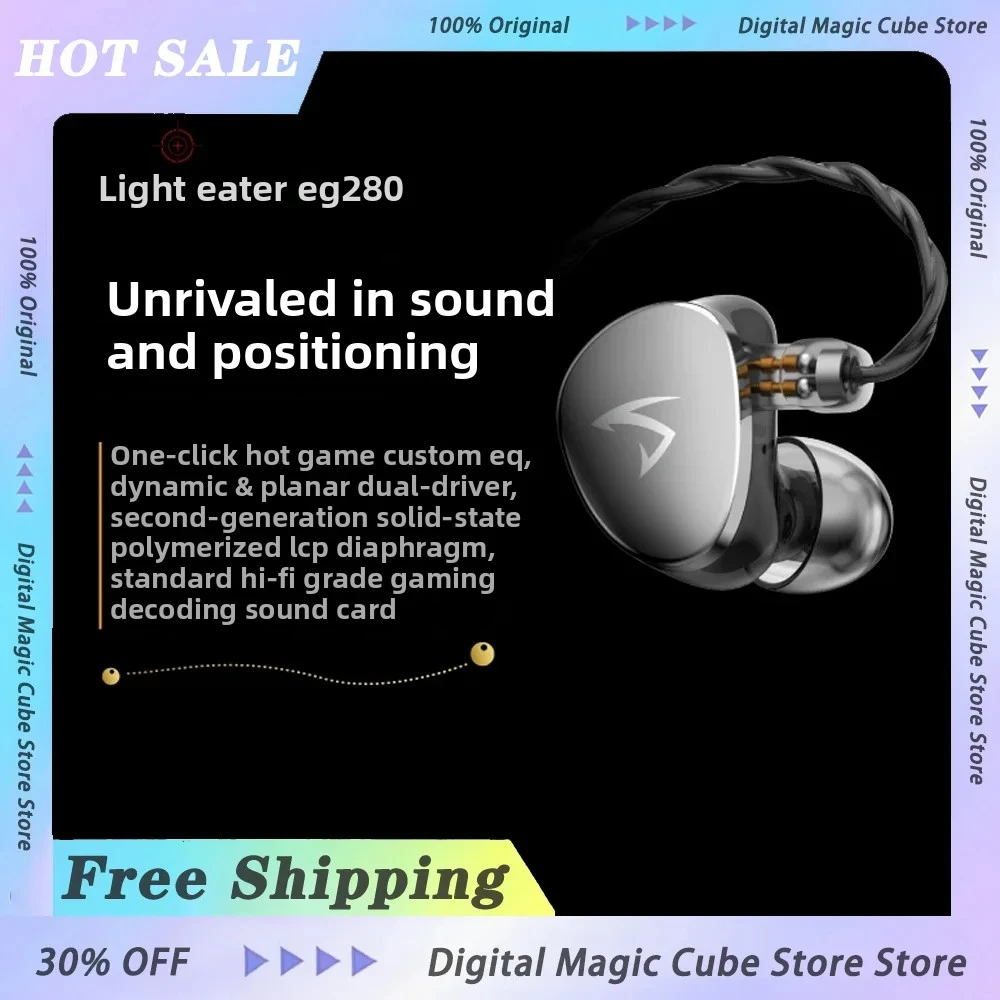 

SIMGOT EG280 Wired Earphones HiFi Level Game Decoding Sound Card Gaming Earphones Lightweight and Low Latency PC Gamer Gifts