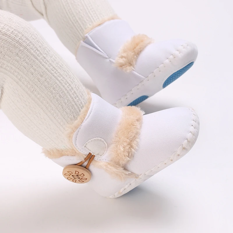 Chaussures en laine à l'offre elles souples pour bébé, bottes de neige pour enfants, coton, nouveau-né, homme et femme, 0 à 1 an, hiver