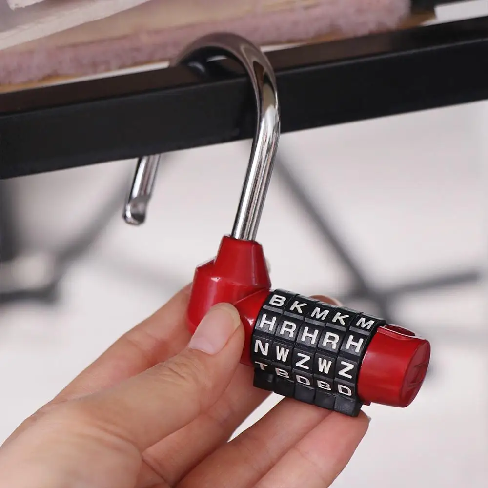 Security 5 Letter Combination Padlock Safely Code Changeable Code Password Lock Anti-theft Zinc Alloy Travel Password Lock