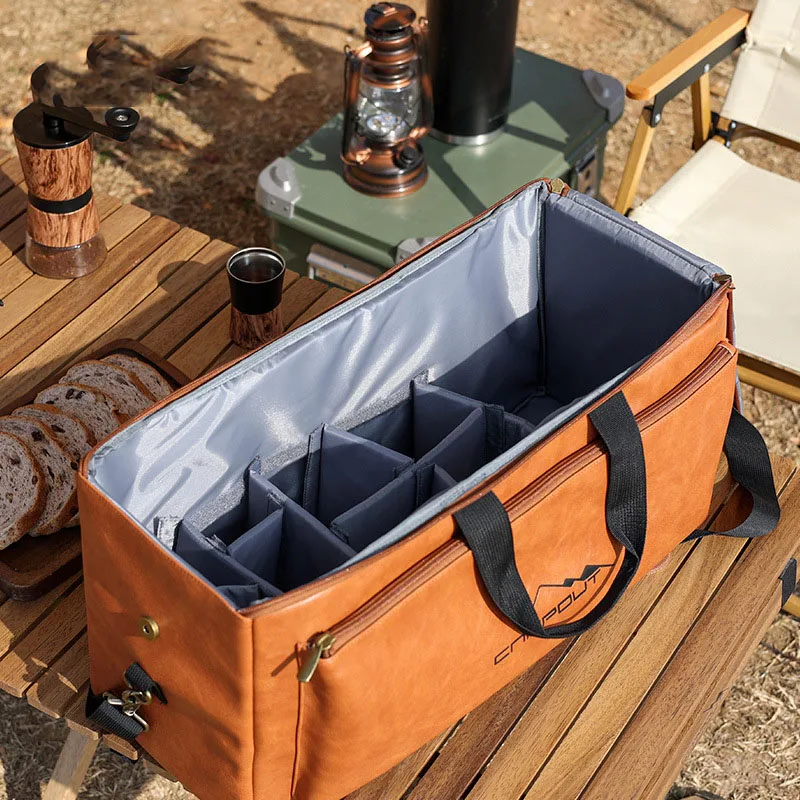 Outdoor travel storage bag portable large-capacity storage bag coffee tableware set bag camping camping large storage box