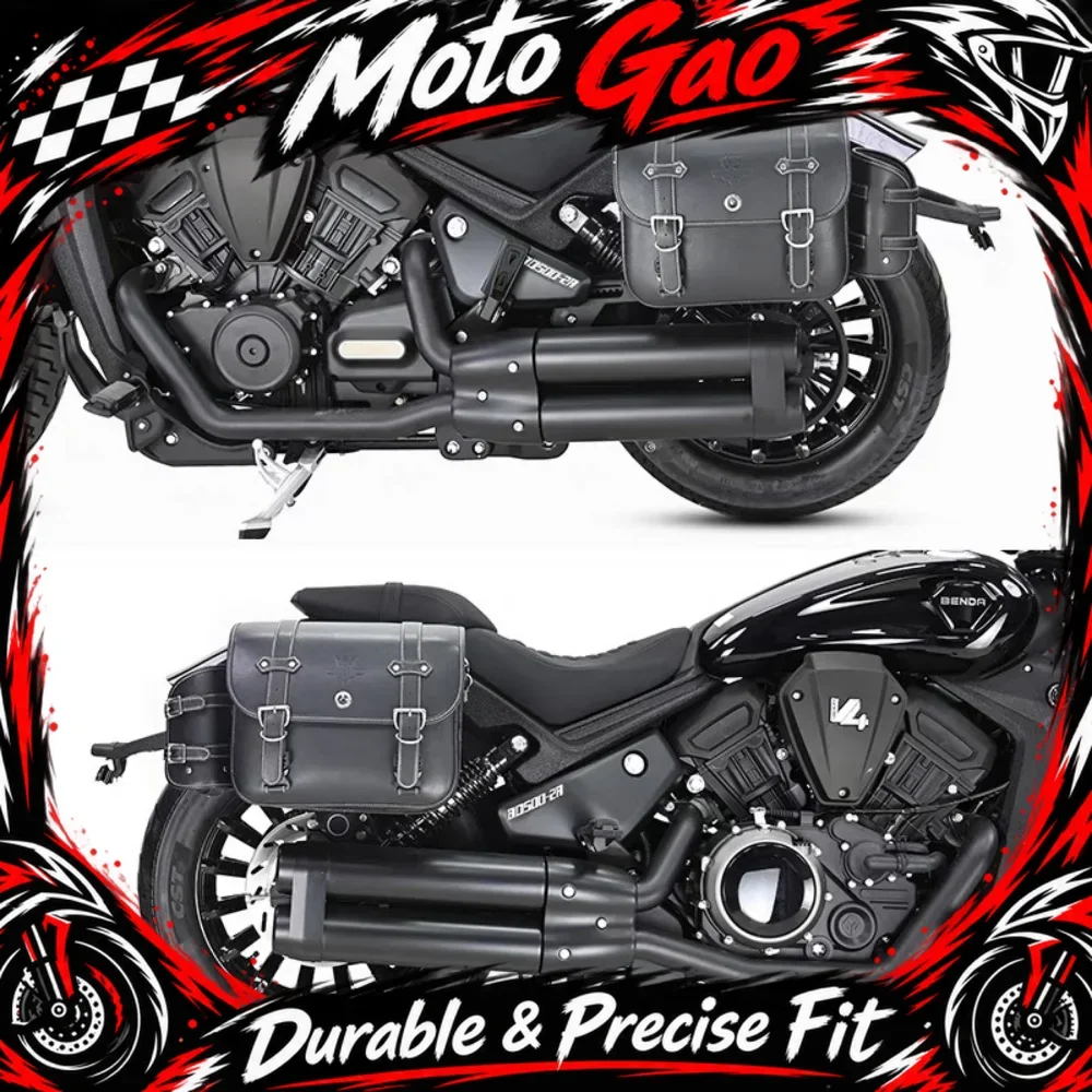 【Precise Fit】High-quality retro side bag for BENDAD ARK FLAG 500 motorcycle, waterproof quick-release helmet bag.