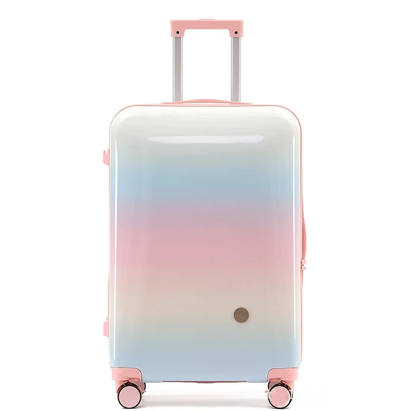 New Rolling Luggage Travel Suitcase Ice Cream Gradient Trunk Fashion Large Capacity Case Silent Universal Wheel Boarding luggage