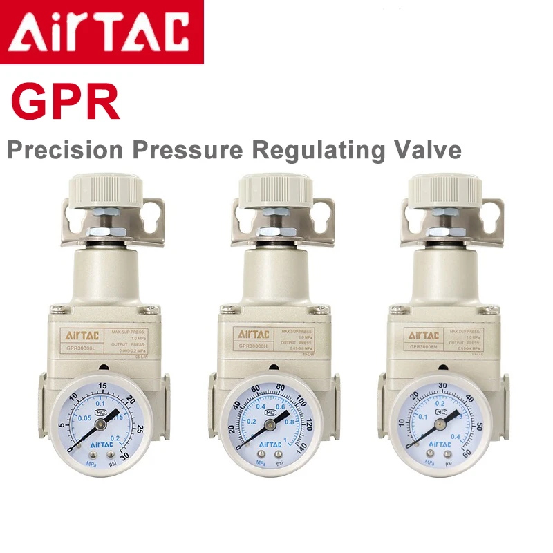 

Airtac Service Processor Pneumatic Precision Pressure Regulating Valve GPR200-06/300-08/10/400-15H/LM Pressure Reducing Valve