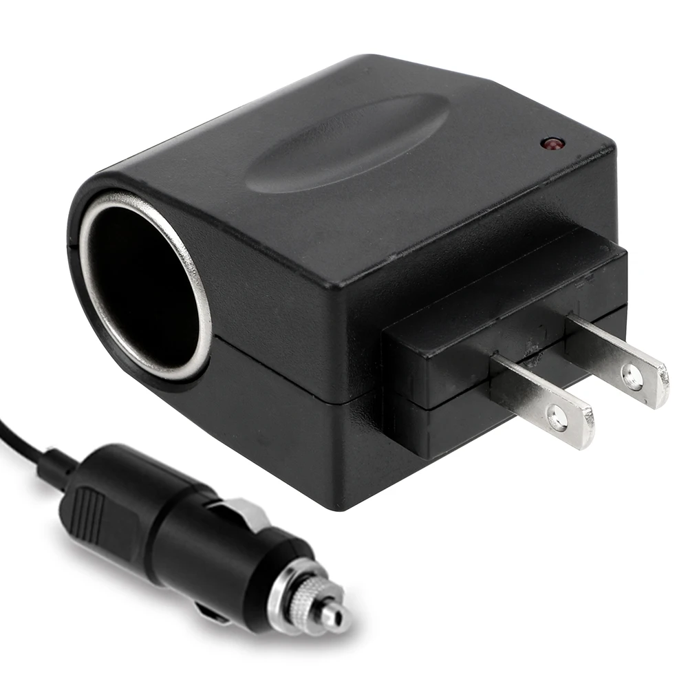 Konverter Innenteile Autozubehör EU US Stecker Auto Zigarettenanzünder Adapter Schwarz AC 220V zu DC 12V