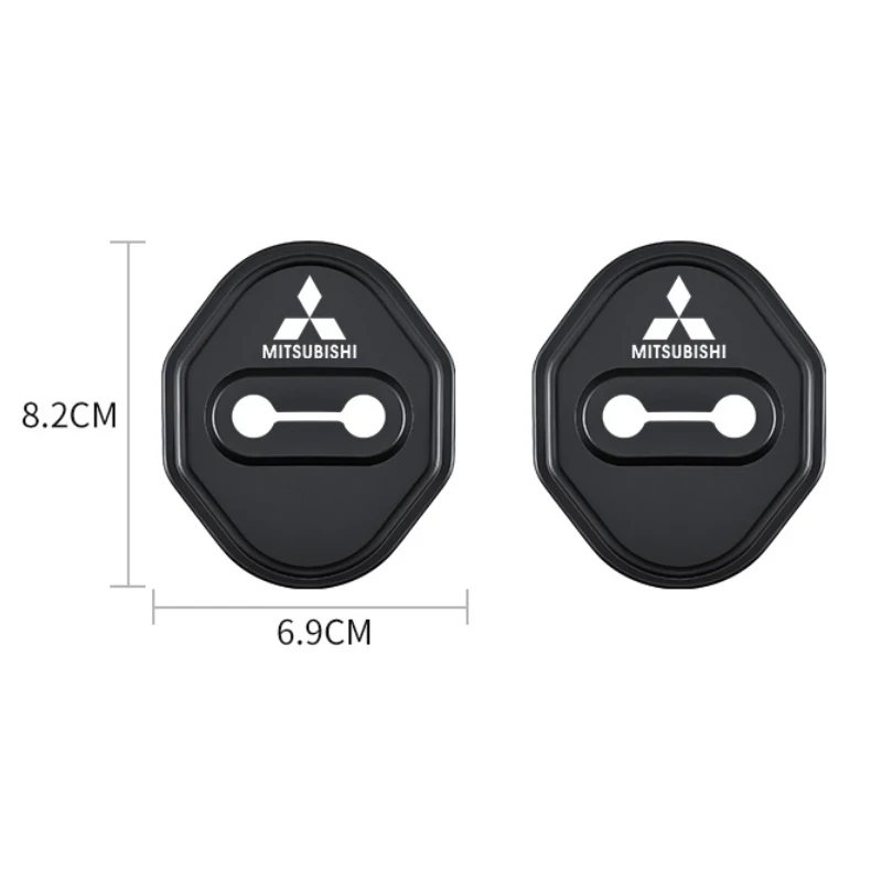 Car Door Lock Cover Silicone Anti-Collision Pad for Mitsubishi L200 ASX Eclipse Pajero Montero Ralliart Starion Outlander Galant