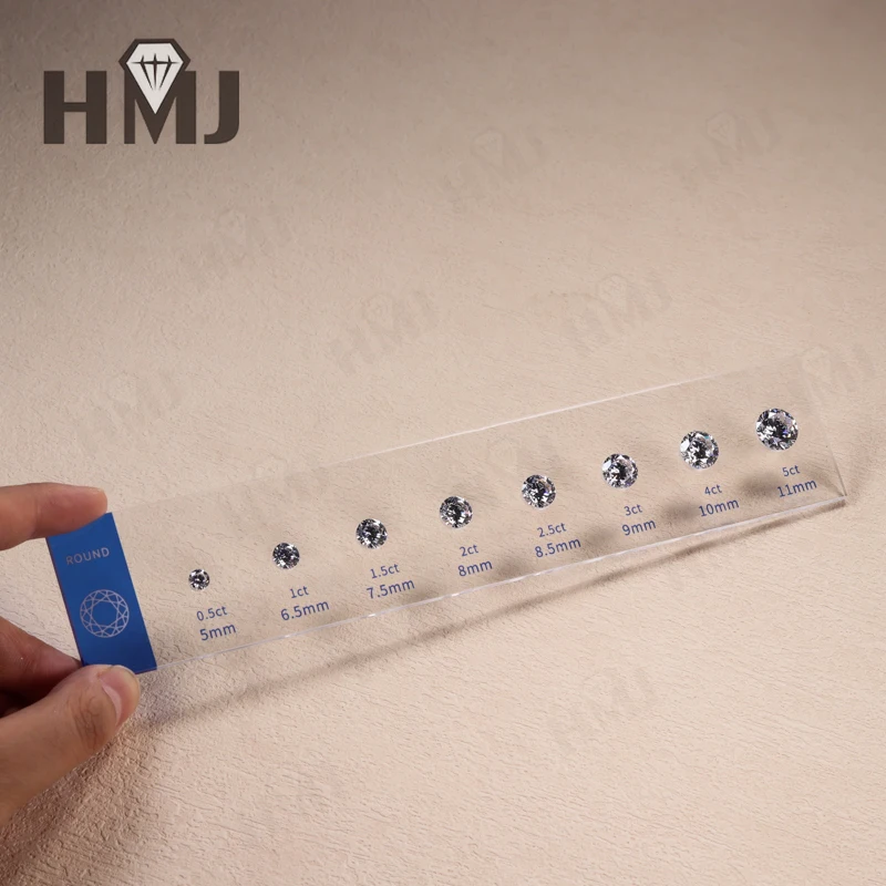 HMJ Jewelry Setting Gemstones Size Diamond Carat Ring Sizer Tester Guideline Tools Comparison Jewerly Dealer Tools Set Wholesale