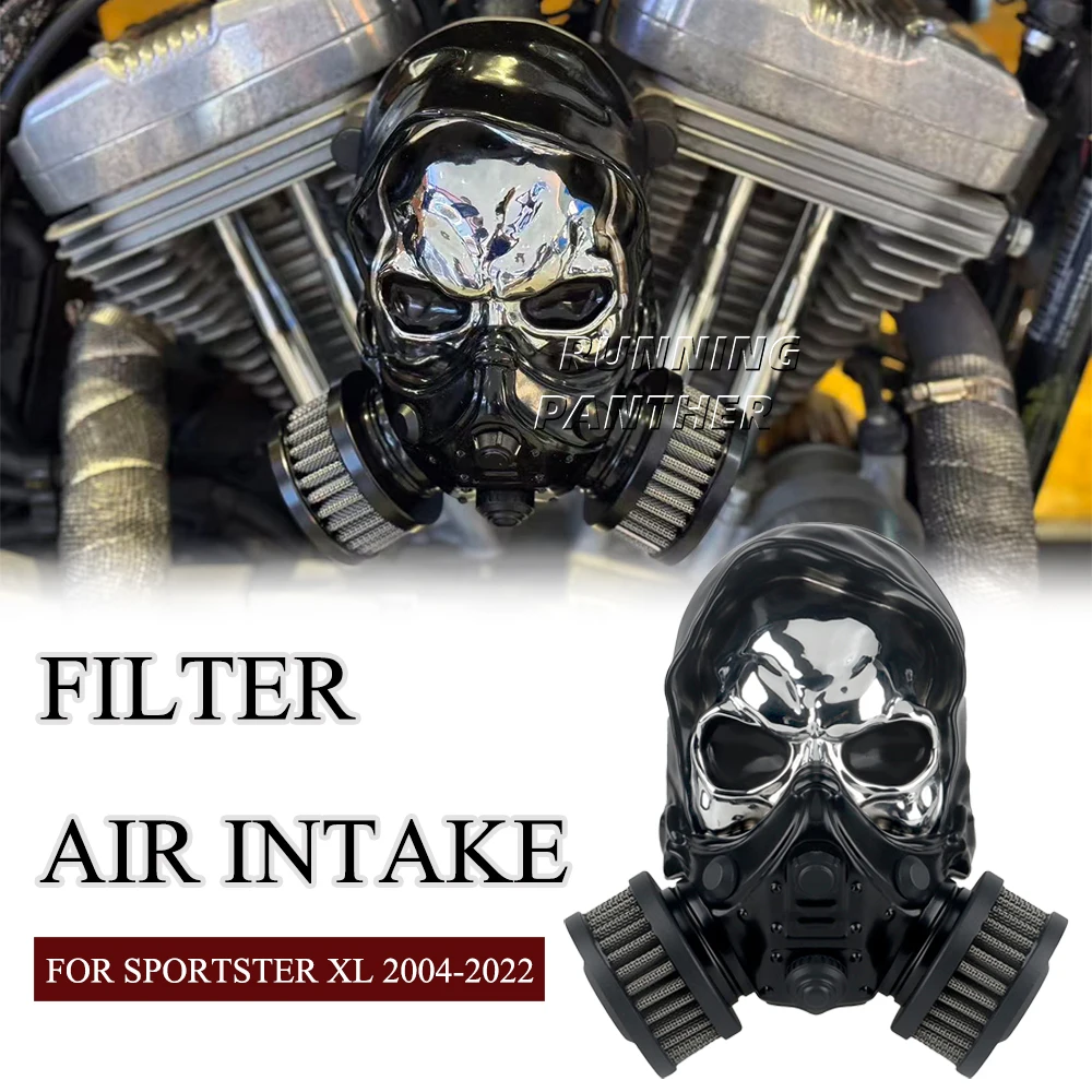 

New Motorcycle modification accessories filter intake skull suitable FOR Sportster XL 2004-2022 ﻿