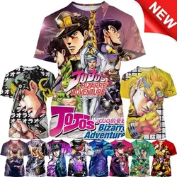 JoJo Bizarre Adventure 3D Printing Men's T Shirt Summer Fashion Anime Personality Hip-hop Unisex Casual Round Neck T-shirt Tops