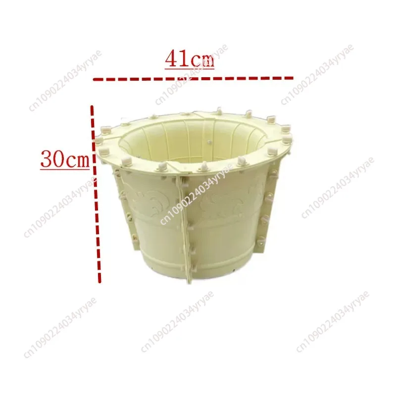 Round cement flower pot mold Simple European flower pot Homemade plastic bonsai Breathable large diameter retro flower plate