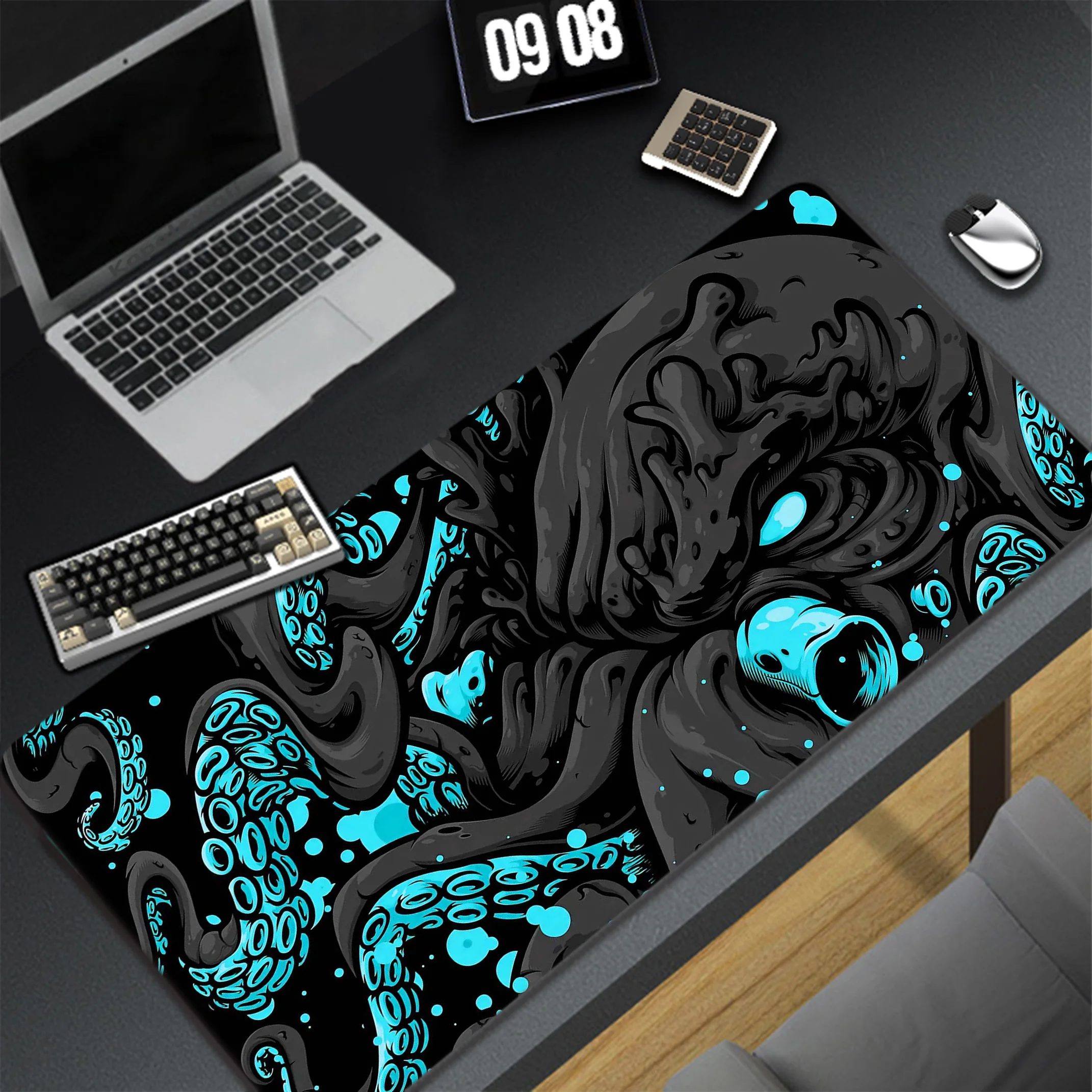 

Oni Octopus Monster Extended Mousepad Gaming Speed Keyboard Pads Locking Edge Desk Mat Office Mouse Pad Tapis De Souris 90x40cm