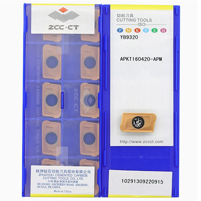 

APKT160420-APM YB9320/APKT160424-APM YB9320/APKT160430-APM YB9320 ZCC.CT CNC blade carbide inserts Milling inserts 10pcs/box