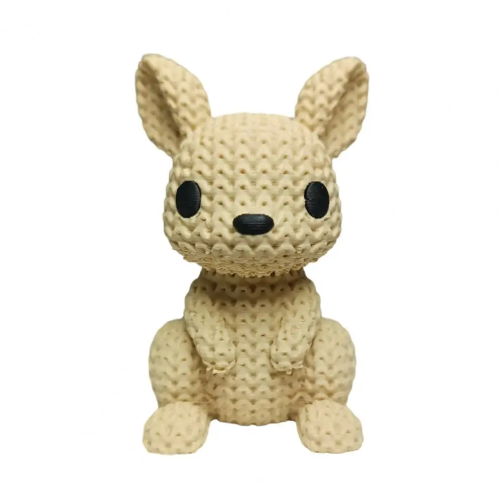 Pla Eco-friendly Decor Cartoon Desk Ornaments Mini Rabbit Fox Bear Figurines Cute Desktop Decorations for Home Office Spaces Art