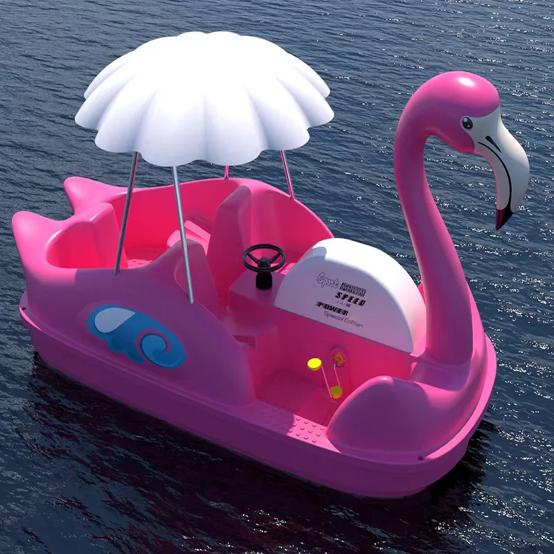 フラミンゴ電動遊覧船パーク6人乗り水上クルーズ漫画ペダルボートネット有名人観光船