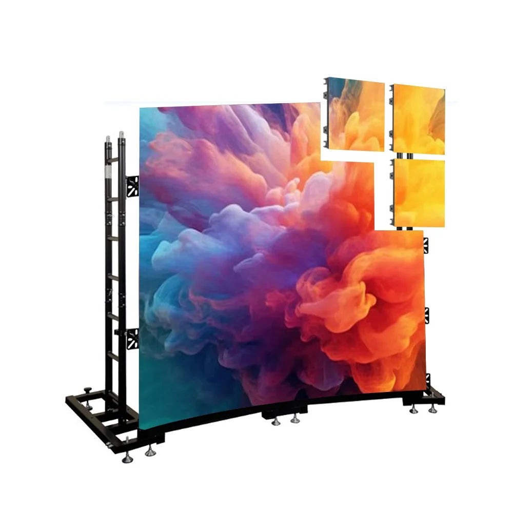 RAYBO High Brightness Stage Background P3.91 P4.81 Movable Video Wall Panel Rental LED Video Wall Outdoor LED Screen For Event