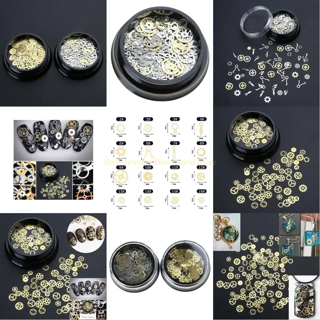 D46E Multiple Kinds Mixed Steampunk Charm for DIY Crafting Jewelry Embellishments Cogs Gear Clock Accessories for Craft Lover