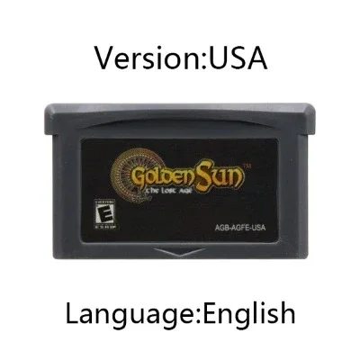 GBA Golden Sun Series Game Cartridge 32 Bit Video Game Console Card Golden Sun The Lost Age