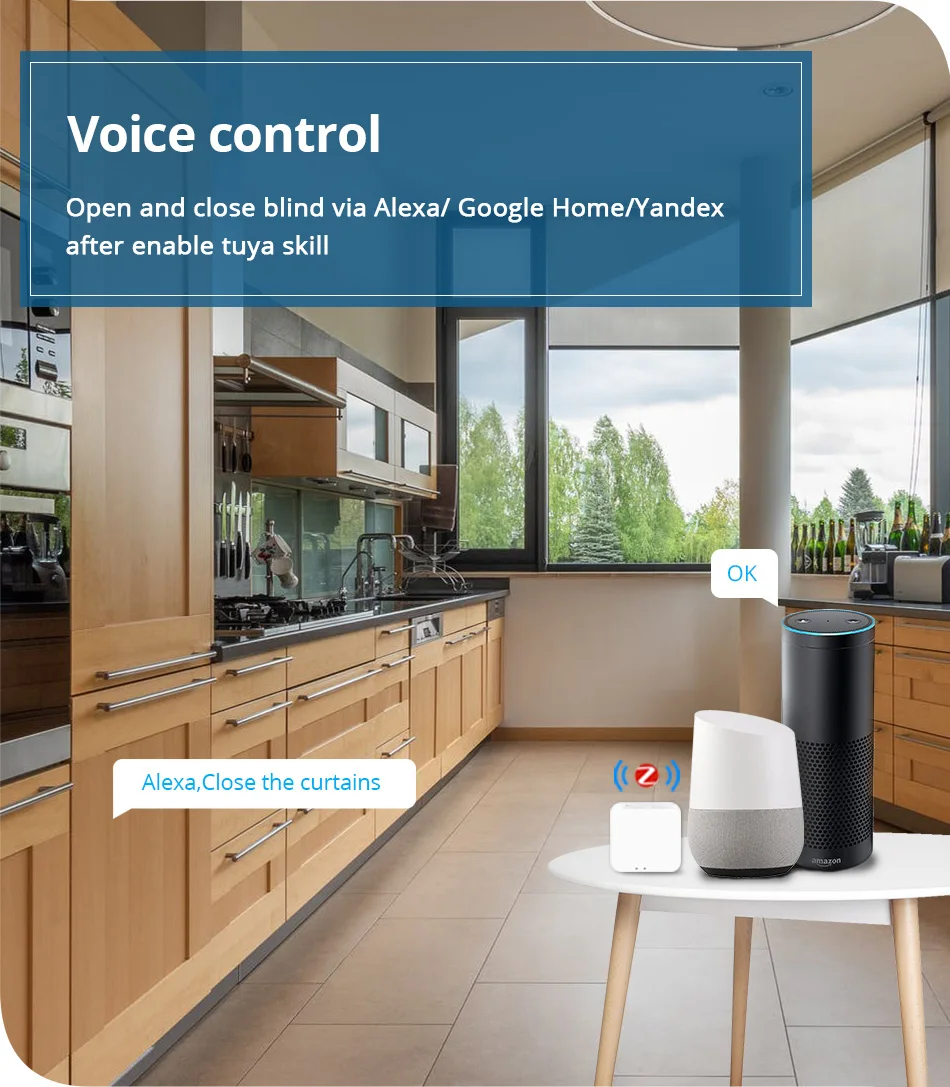 Zemismart Zigbee Rollos Motor Eingebauter Akku Funktioniert mit der Tuya Smartthings App Alexa Google Home Sprachsteuerung – Detail 5