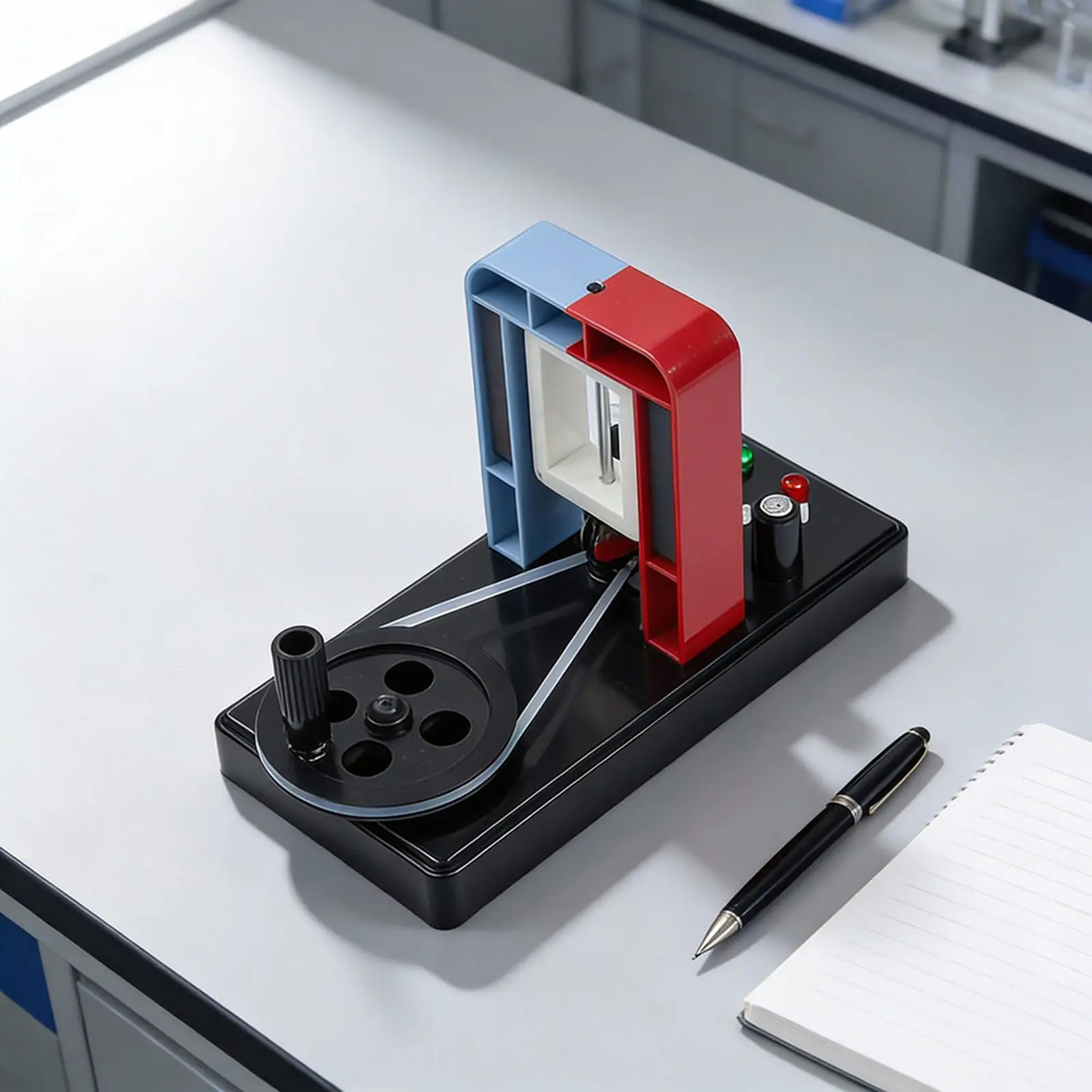Hand Crank DC Generator for Science Education with Dual LED Indicators for Clear Demonstration of Electrical Current Generation