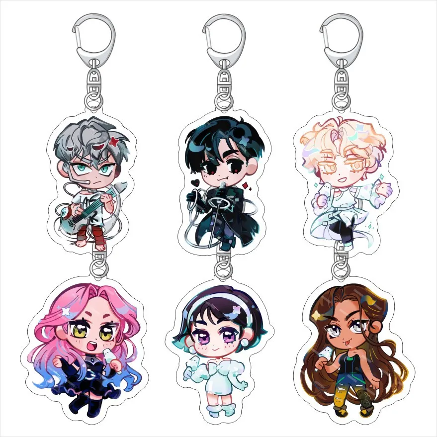 

Брелок из переработанного акрила для фанатов аниме Alien Stage: Мизи, Суа, Лука, Иван, Хюна. Брелок-подвеска для пары, украшение для рюкзака, подарок.