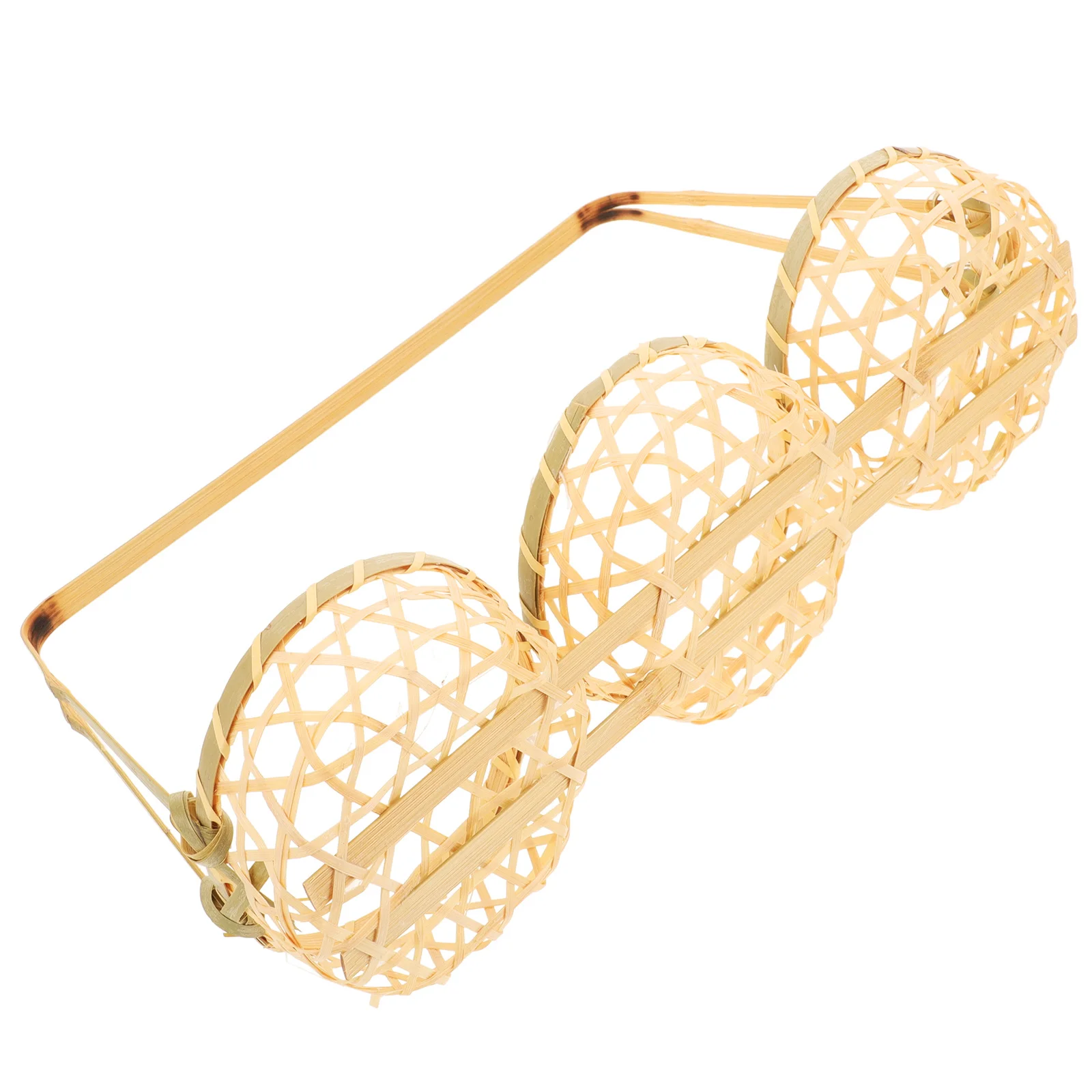 

Bamboo Woven Handmade Storage Basket Fruit Bread Tray Multipurpose Decorative Kitchen Snack Organizer Holder Basket for Snack