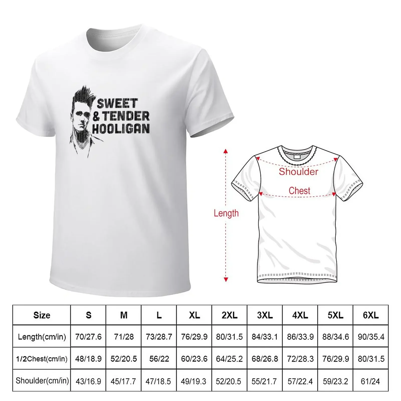 Sweet and Tender Hooligan T-Shirt for a boy Short sleeve tee Blouse Men's cotton t-shirt