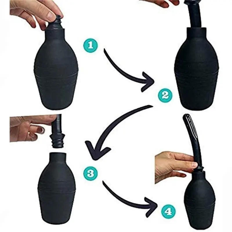 سيليكون تنظيف حقنة شرجية لمبة تدفق آمن فلوش تنظيف أداة لشرج الشرج المهبل قابلة لإعادة الاستخدام تنظيف حقنة عدة النظافة الشخصية المعونة #5