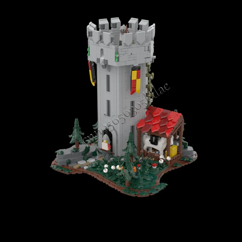 جديد 1891 أجزاء قلعة القرون الوسطى نموذج Moc قوالب بناء برج وحيد وحدات لتقوم بها بنفسك مجموعات تجميع كتل اللعب هدايا عيد الميلاد #4