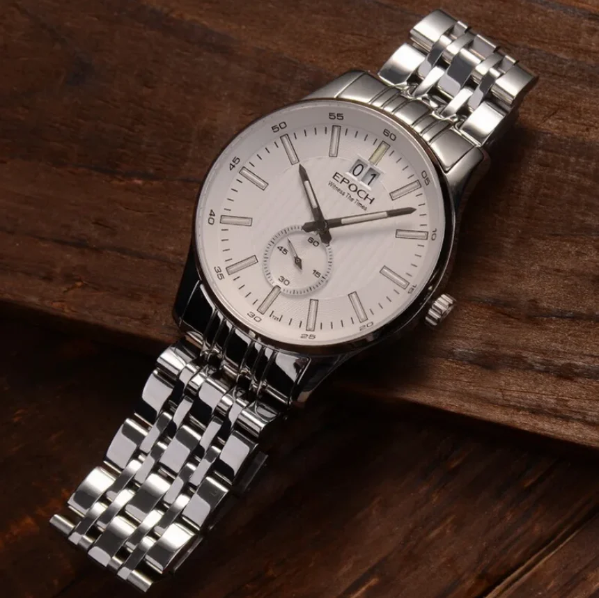 

Мужские кварцевые часы EPOCH, 40 мм, модные наручные часы, светящиеся, 10 АТМ, водонепроницаемые, с сапфировым стеклом, светящиеся трубки, маленький второй циферблат