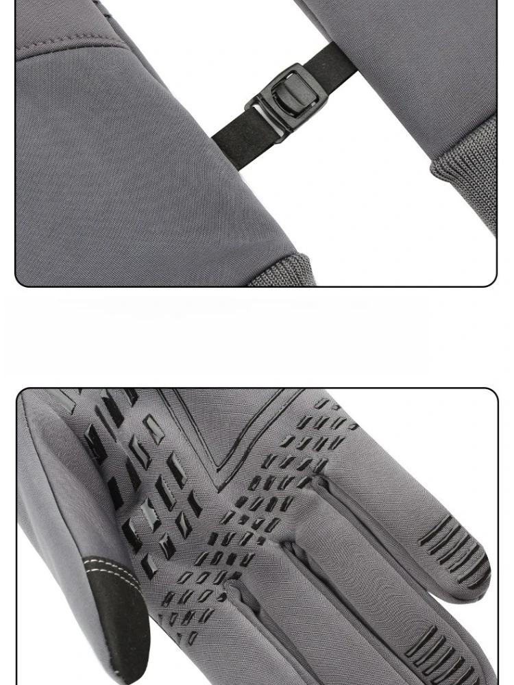 قفازات شتوية تعمل باللمس للرجال لممارسة الرياضة في الهواء الطلق وركوب الدراجات قفازات مقاومة للماء للتدريب واللياقة البدنية قفازات مضادة للانزلاق #5