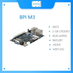 Banana Pi M3 Allwinner A83T Ośmiordzeniowy 1,8 GHz Mocna płyta procesora z 8GEMM