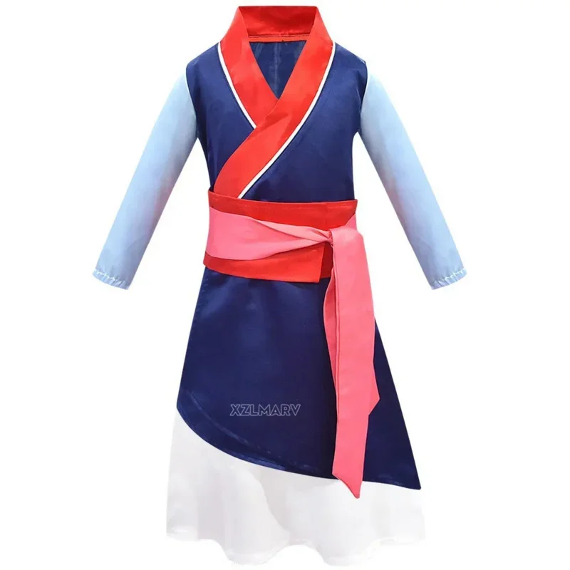 Kids Movies Halloween Child Hua Mulan Costume Christmas Girls Mulan Dress Children Traditional Chinese Clothes Mulan Hair Sword