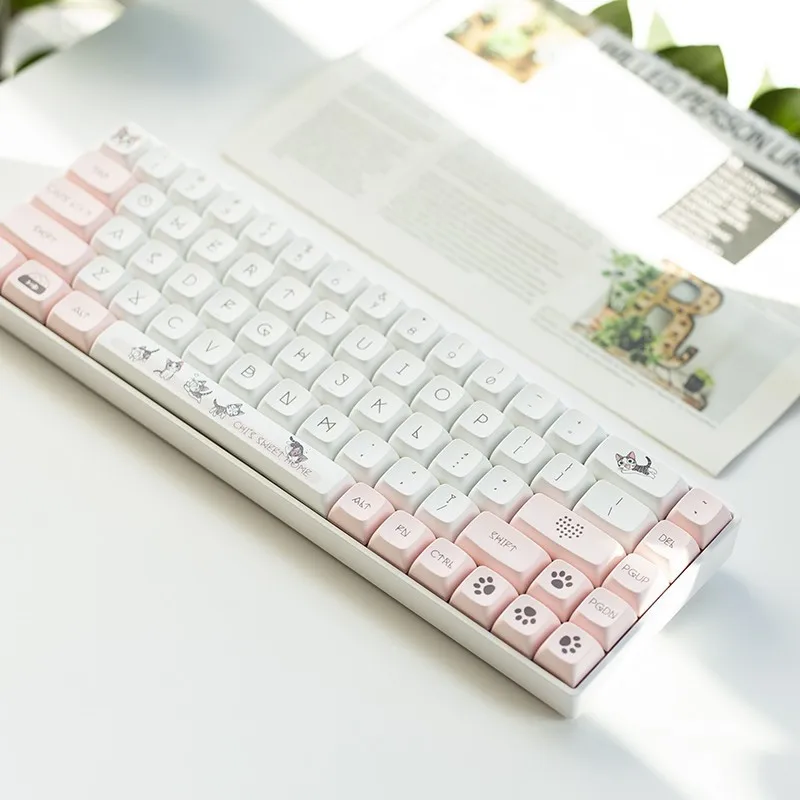 

Кейкапы Cheese Cat PBT с сублимационной печатью, профиль XDA, совместимость с 104/100/98/87/82/68/64/61 клавишами