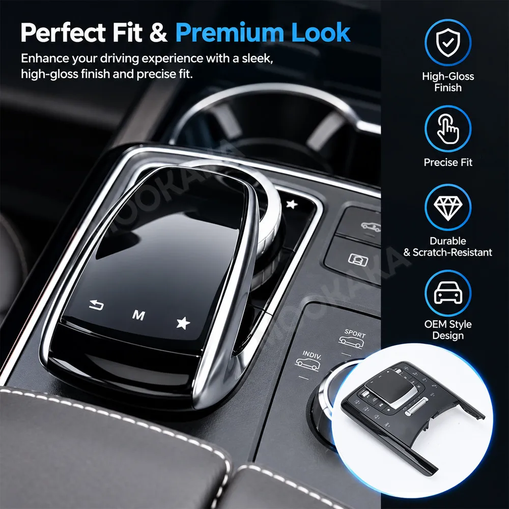 For Mercedes Benz GLE W166 High Trim 2015-2017 & GLS X166 2016-2019 Center Console Mouse Touchpad Control Panel Ambient Light
