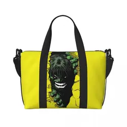 Borsa Tote personalizzata grande cartone animato Hulk Hero per le donne Shopping borsa da viaggio da spiaggia per palestra a tracolla