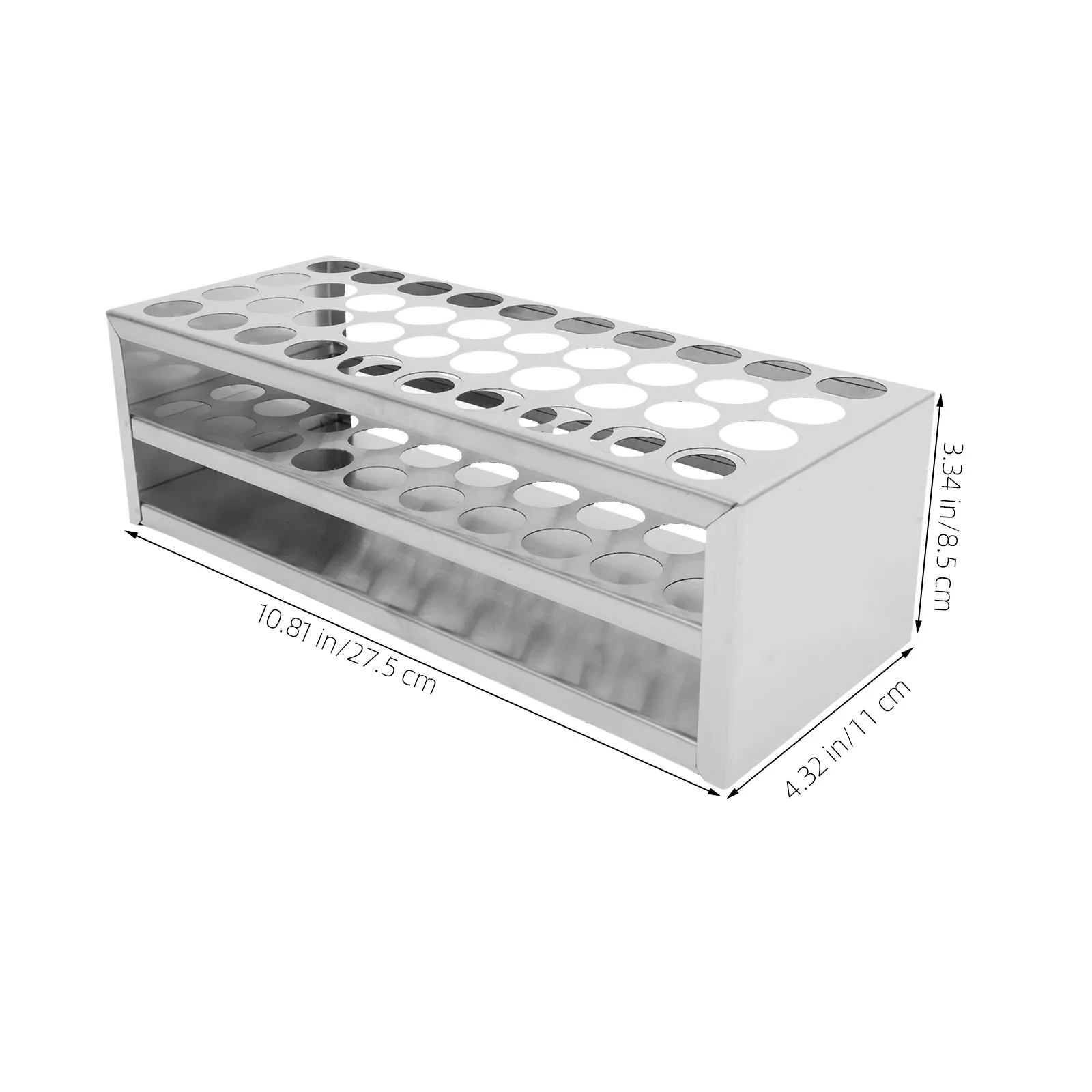 40-Slot Test Rack Stainless Steel 12-Hole Centrifuge Tube Holder For Laboratory Sampling Tubes Storage Reusable Tube Racks view 6