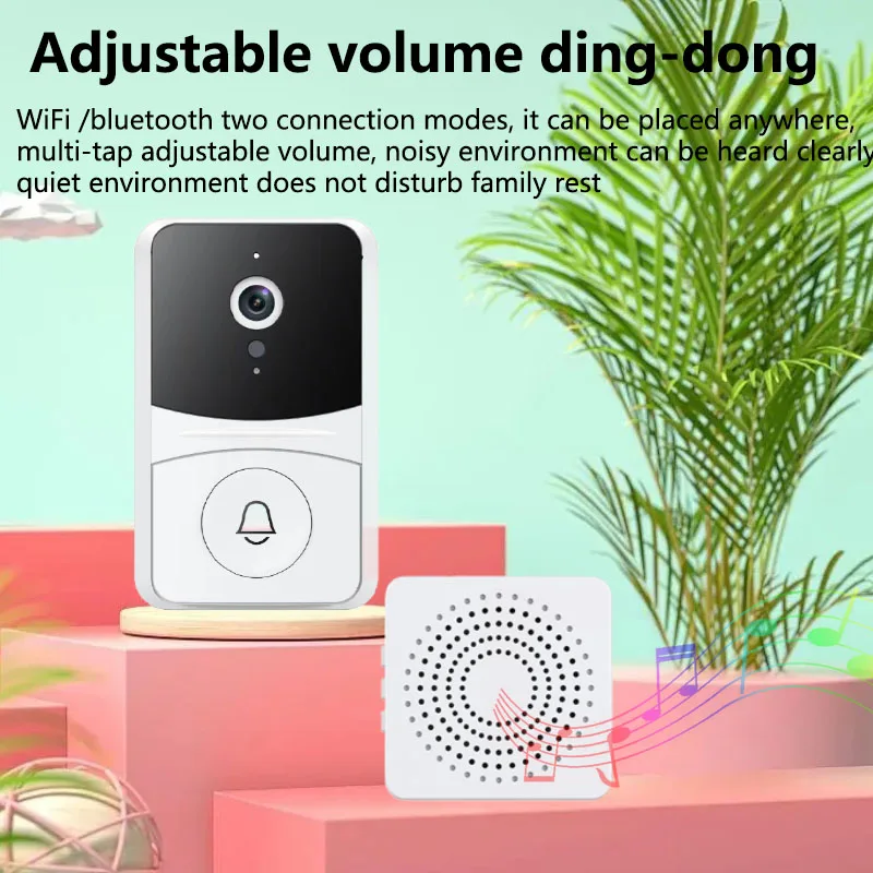 Aoskrama Tuya X7 HD Wireless Video Doorbell Smart WiFi Security Monitor Low-power Dissipation Night Vision Intercom Door Bell