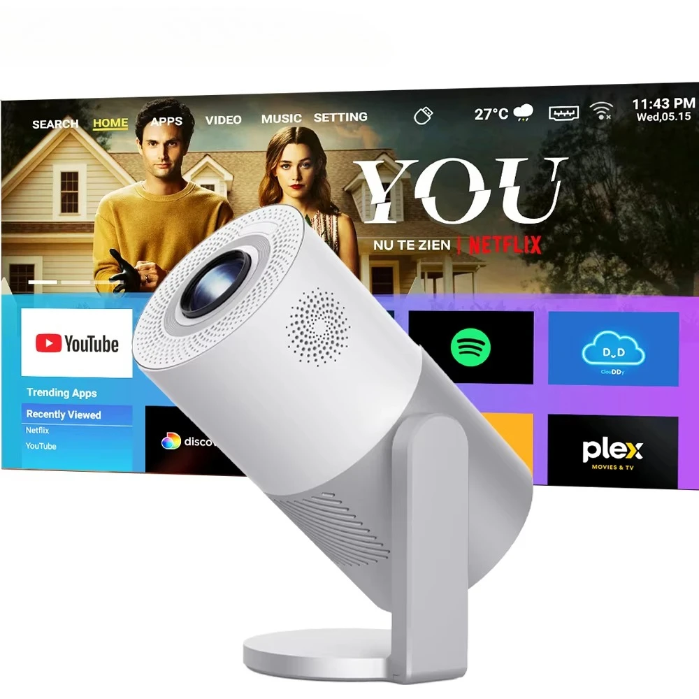 

Мини-ЖК-проекторы 4K Android Smart BT Wi-Fi 200ANSI люмен портативный проектор для уличного киносъемки