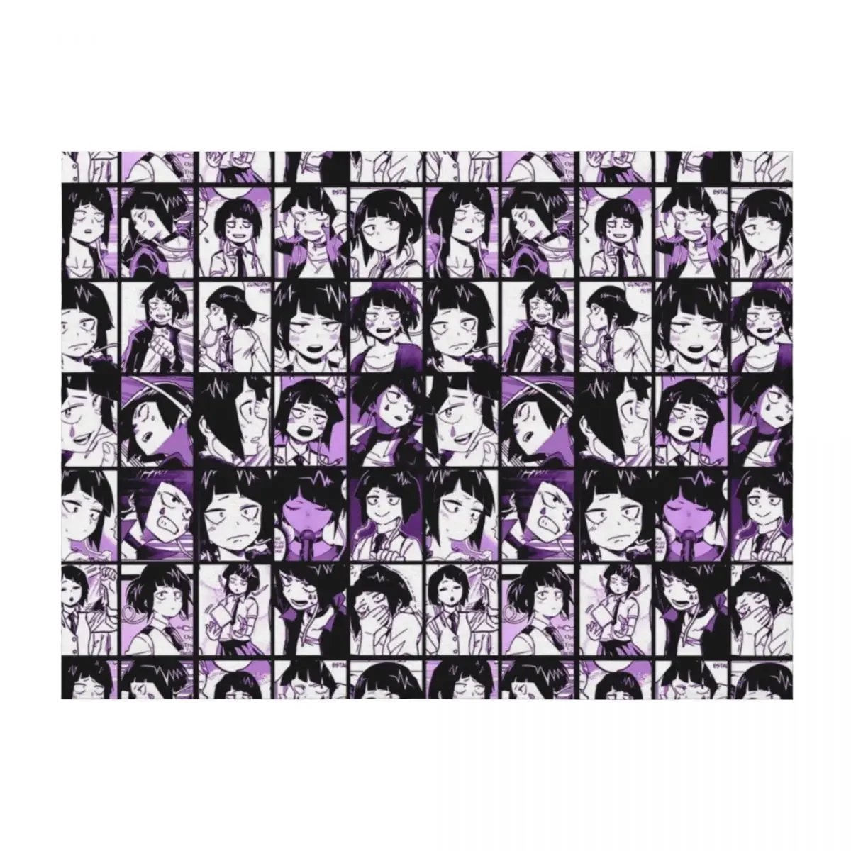 

Jirou Kyouka Collage Throw Blanket Hairy anime Flannels funny gift Blankets