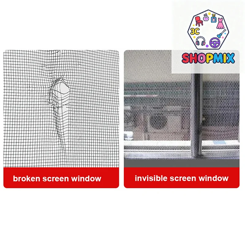 Window Mosquito Net Repair Tape Self-adhesive Anti-mosquito Door Mosquito Nets DIY No Cut Fly Mosquito Screen Holes Tape