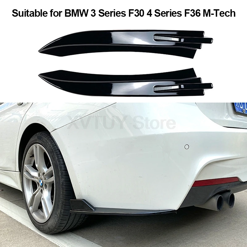 

Глянцевый черный автомобильный задний бампер из АБС-пластика, диффузор, боковые разветвители, комплекты кузова, тюнинг для BMW 3 серии F30 4 серии M - Tech 2013-2019