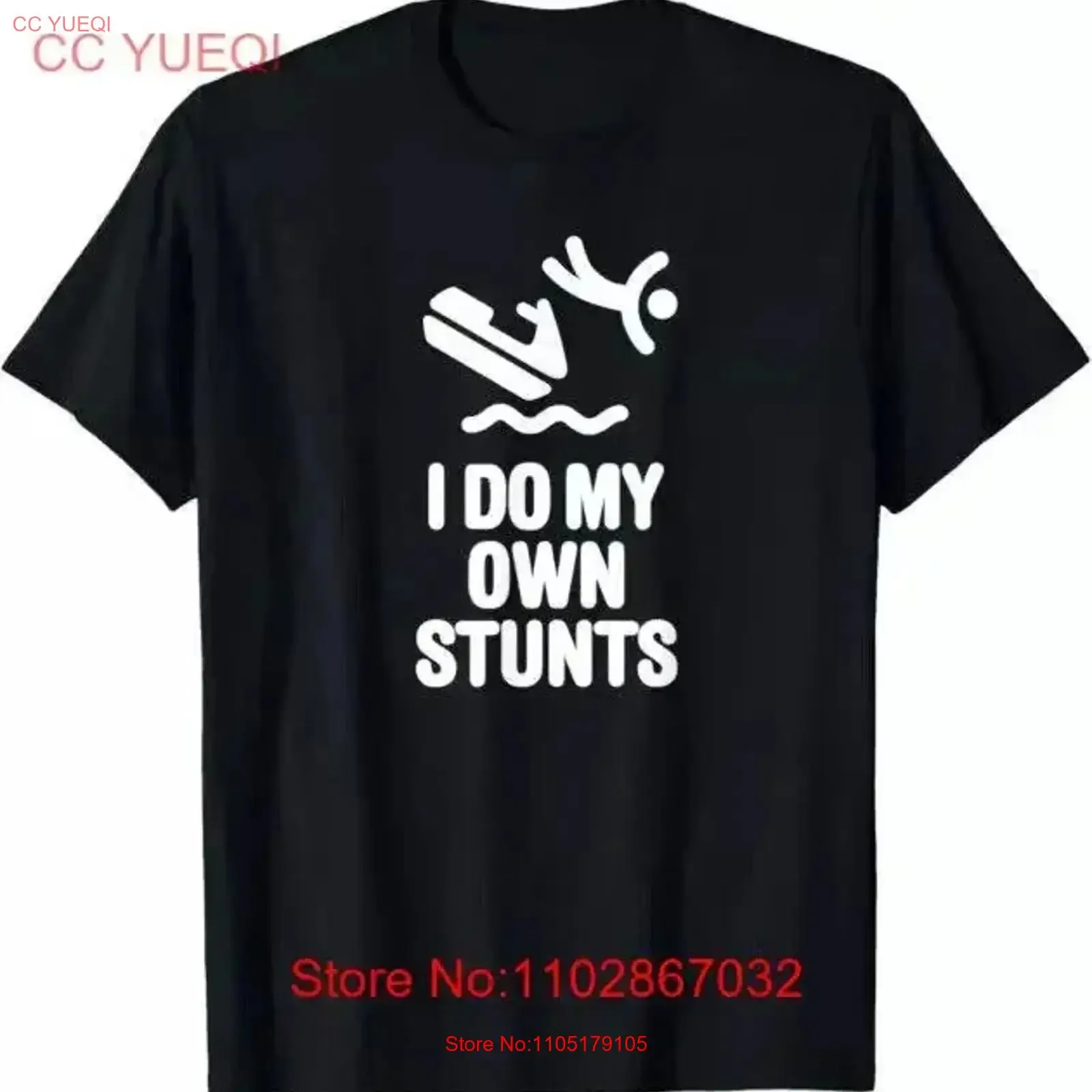 NWT I do my own stunts Jet Ski Personal Watercraft PWC T Shirt vintage Washed Slightly Soft Versatile Casual fashion homme