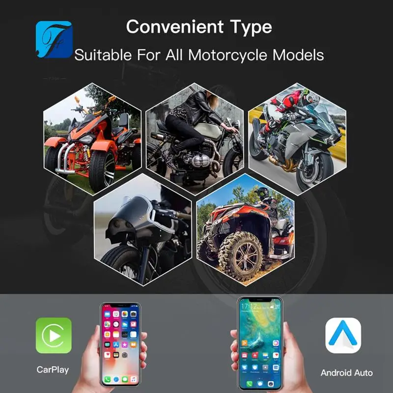 

A55F-5 Inch Portable Motorcycle Waterproof Display Motorcycle Wireless For Carplay Android Auto GPS Navigation Smart Screen Dura