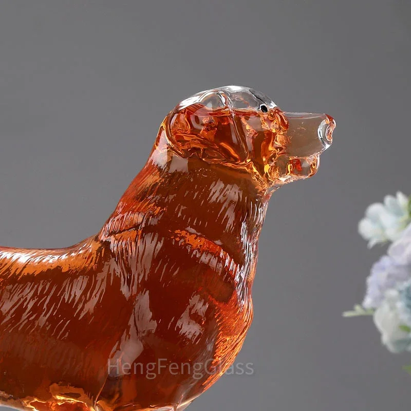500ML Alcohol Bottle for Tequila Chinese Zodiac Dog shaped animal whiskey decanter Unique Liquor Bar and Party Decorations