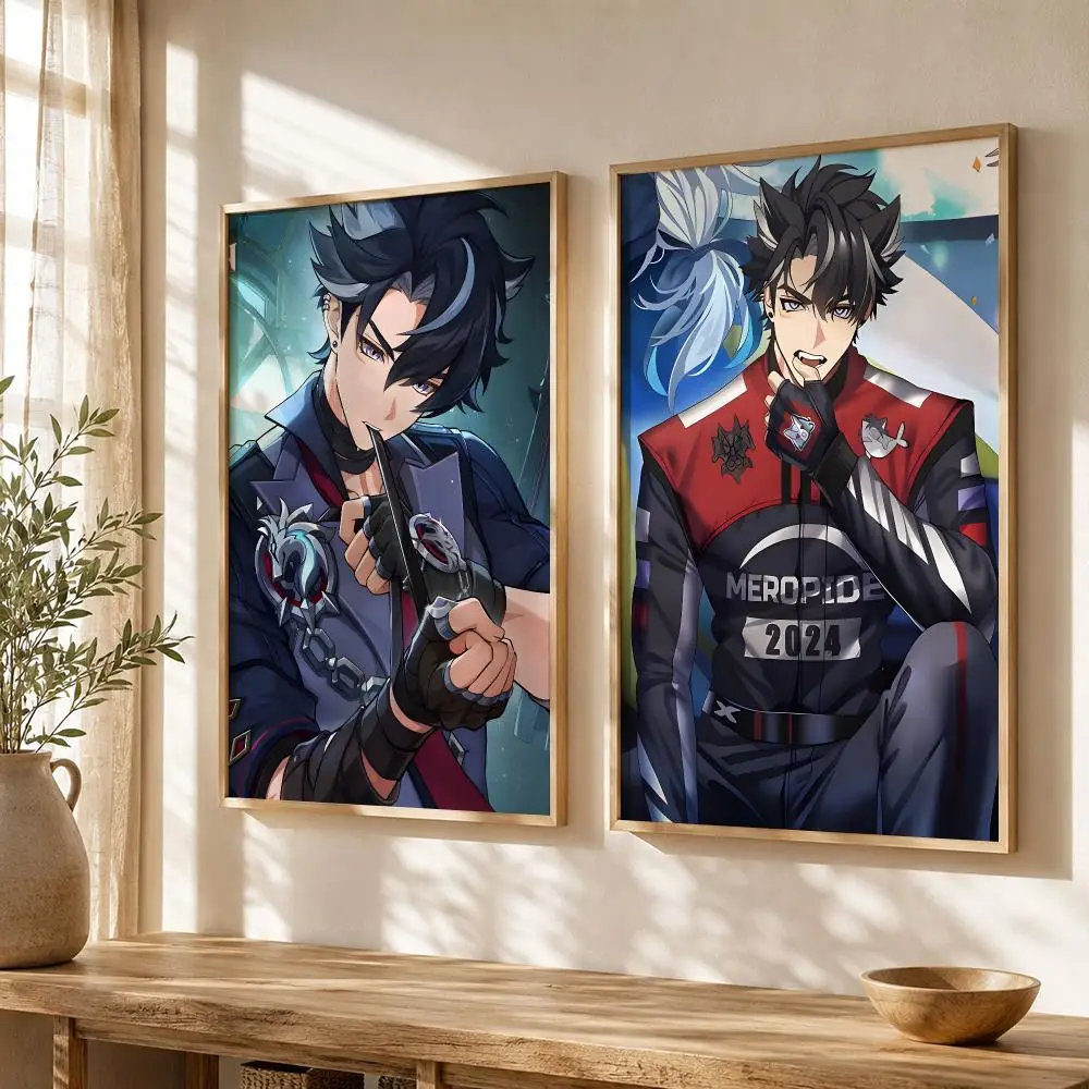 Game Genshin Impact Wriothesley Poster Aesthetic Wall Art Decor Canvas Painting for Living Room Bedroom Dorm Unique Gift for Ani