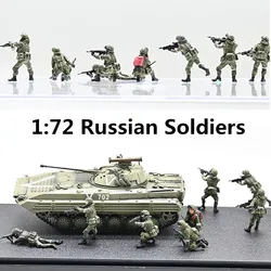 1:72スケールモデル8個ロシア兵士アクションフィギュア戦闘グループおもちゃシーンアクセサリードールズ表示コレクションのギフトファン