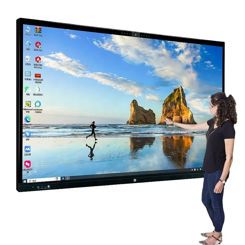 55 Inch Multi-touch Flat Panel Smart Classroom Board Digital Interactive Whiteboard For Teaching