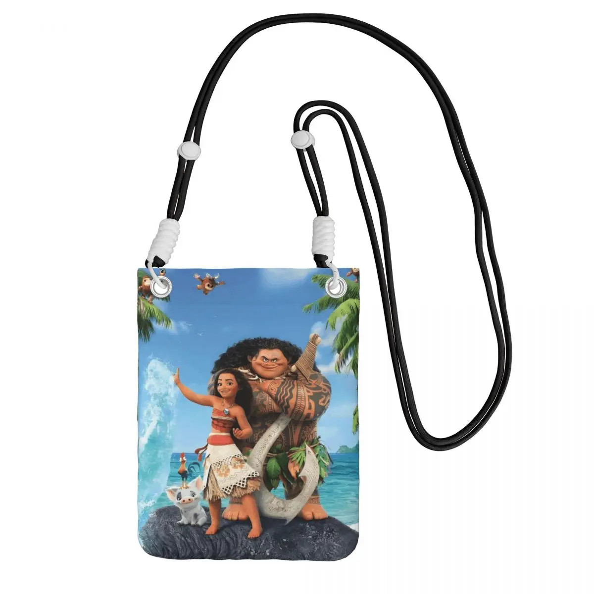 

Custom Moana Smart Phone Wallet With Strap Musical Adventure Film Crossbody Bag Men Women Travel Hiking Mobile Phone Bag